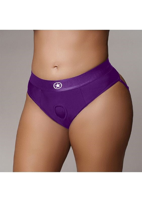 Ouch! Intimate Pleasure Strap-on Thong - Purple - Strap On Sextoys