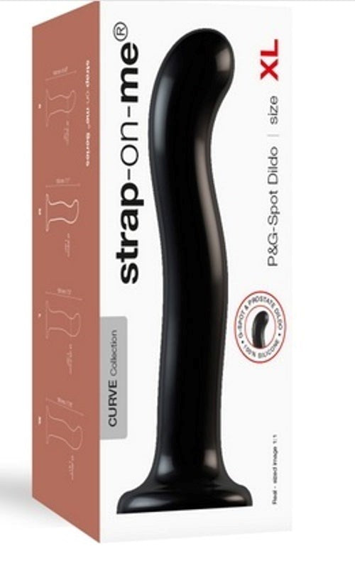 Strap-On-Me P & G Spot Dildo Black - Strap On Sextoys