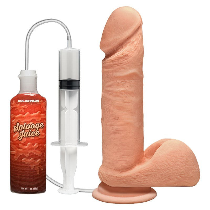 Doc Johnson The D Squirting Realistic Dong and Balls Flesh - Realistic Dildos