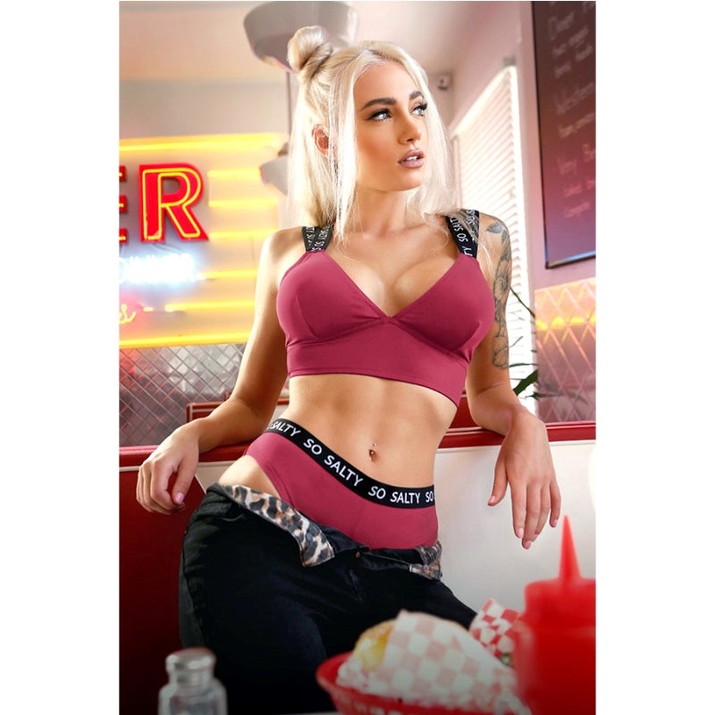 VIBES SO SALTY - Luxurious Longline Bra & Cheeky Panty Set - Bras and Bra Sets