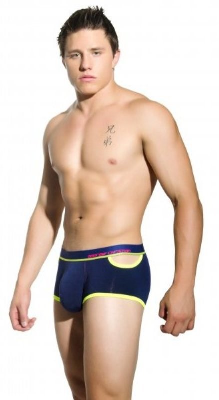 Almost Naked Quirk Boxer Navy by Andrew Christian - Jocks and G-Strings