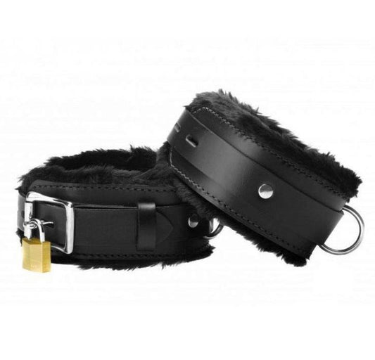 LeatherBeaten Fur Bondage Wrist Restraints