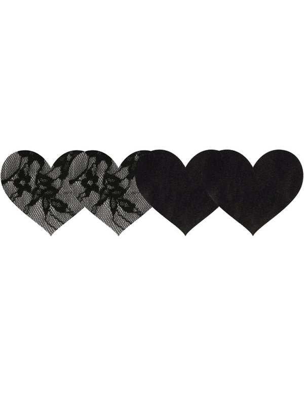 Satin and Lace Hearts Pasties by Xgen Products - Bras and Bra Sets