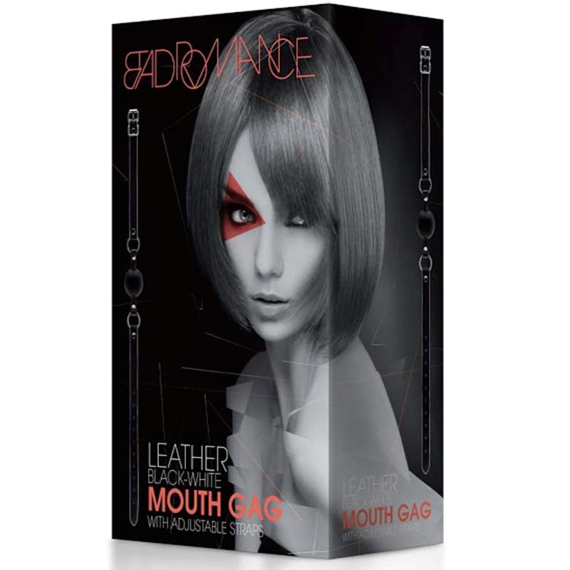 Bad Romance Leather Mouth Gag with Adjustable Straps - Bondage Gags and Bits