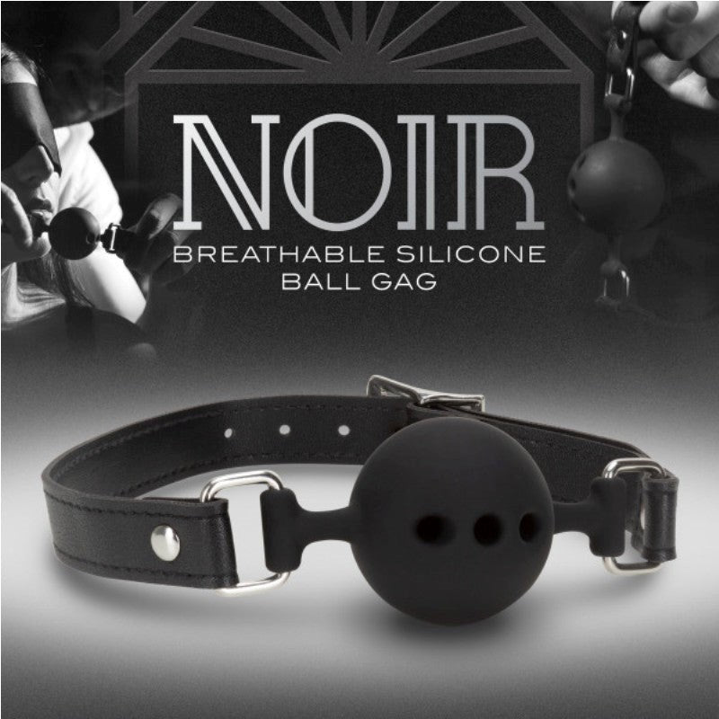 Breathable Silicone Gag Black - Bondage Gags and Bits