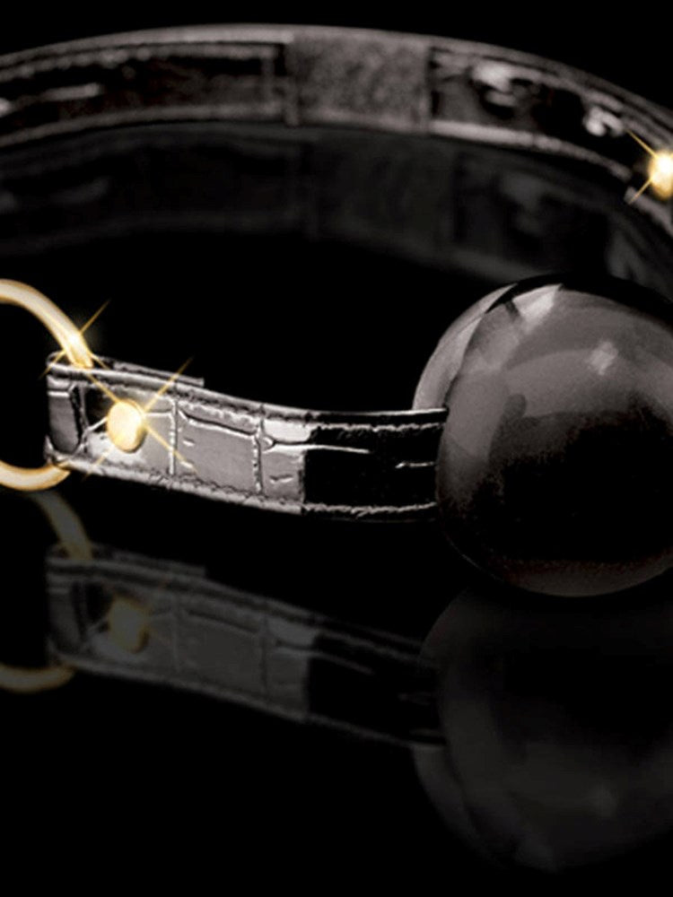 Pipedream Fetish Fantasy Bondage Gold Ball Gag - Bondage Gags and Bits