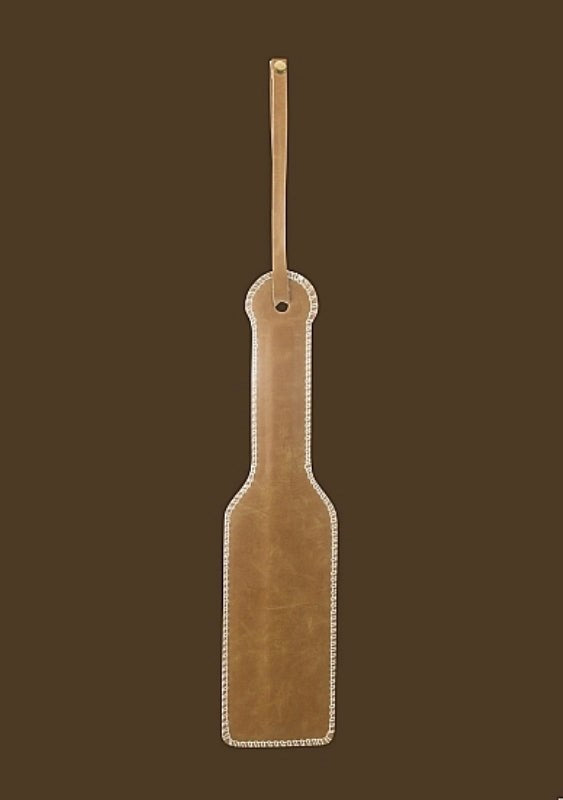 Premium Bonded Leather Paddle Brown - Paddles And Slappers