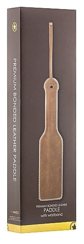 Premium Bonded Leather Paddle Brown - Paddles And Slappers