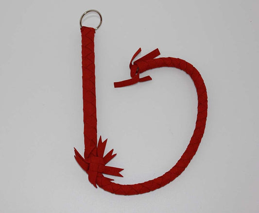 Red Soft Leather Metal O Ring