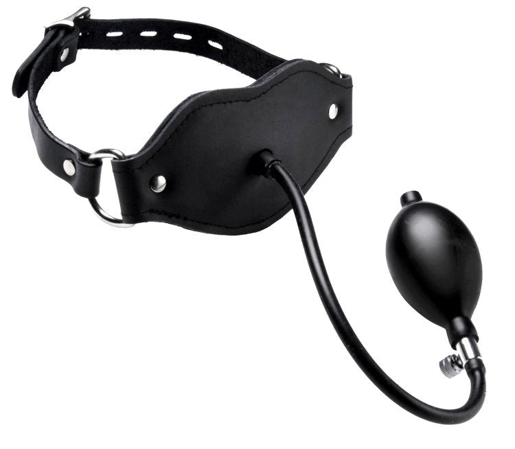 Silencer Inflatable Locking BDSM Play Gag - Bondage Gags and Bits