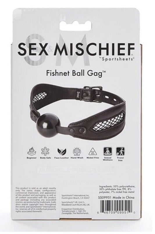Professional Fishnet Ball Gag by Sportsheets - Bondage Gags and Bits