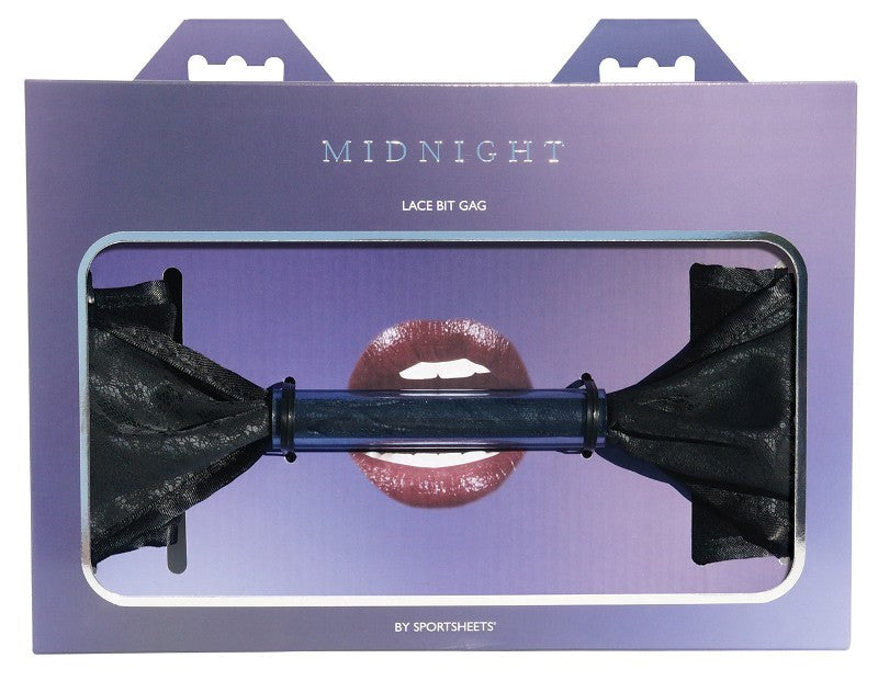 Premium Midnight Lace Bit Gag by Sportsheets - Bondage Gags and Bits