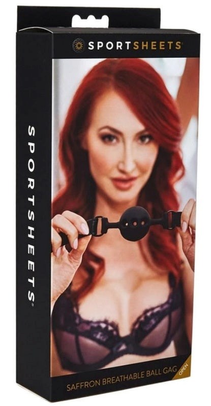 Saffron Breathable Ball Gag by Sportsheets - Bondage Gags and Bits