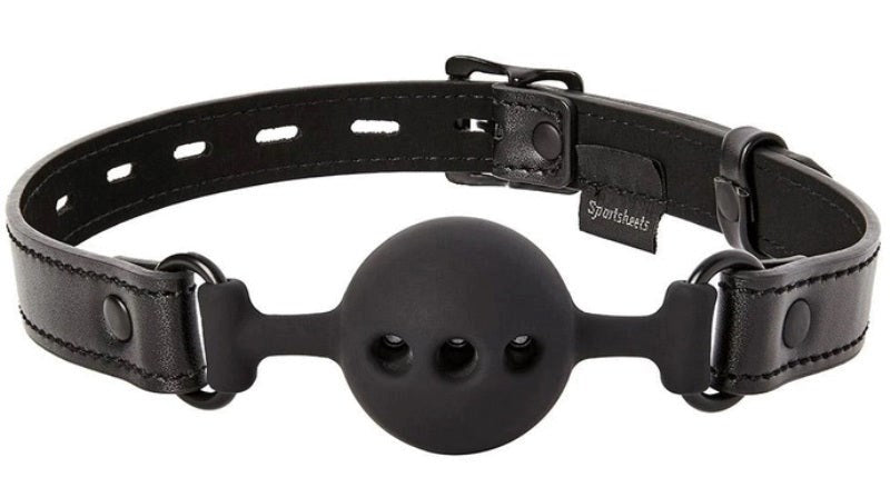 Saffron Breathable Ball Gag by Sportsheets - Bondage Gags and Bits