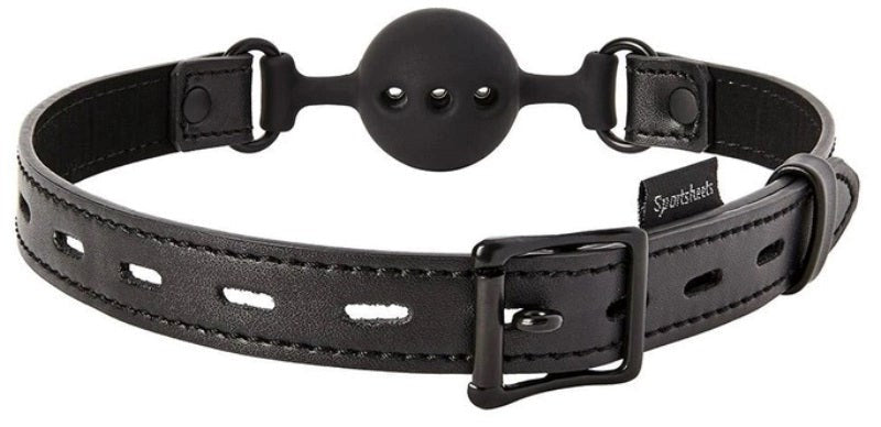 Saffron Breathable Ball Gag by Sportsheets - Bondage Gags and Bits