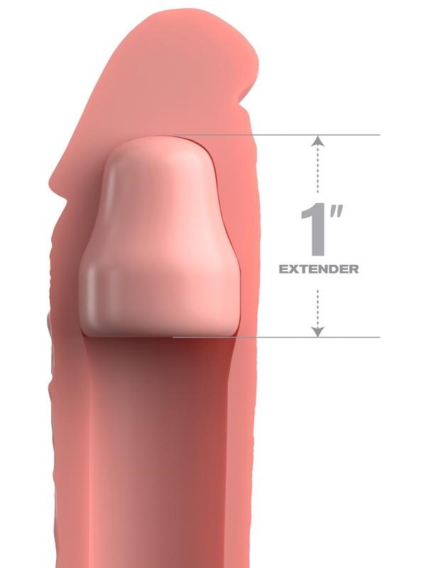 Fantasy Xtensions Elite 7 Inch Sleeve with 1 Inch Plug Light - Penis Sleeves and Extenders