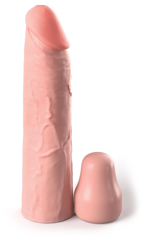 Fantasy Xtensions Elite 7 Inch Sleeve with 1 Inch Plug Light - Penis Sleeves and Extenders