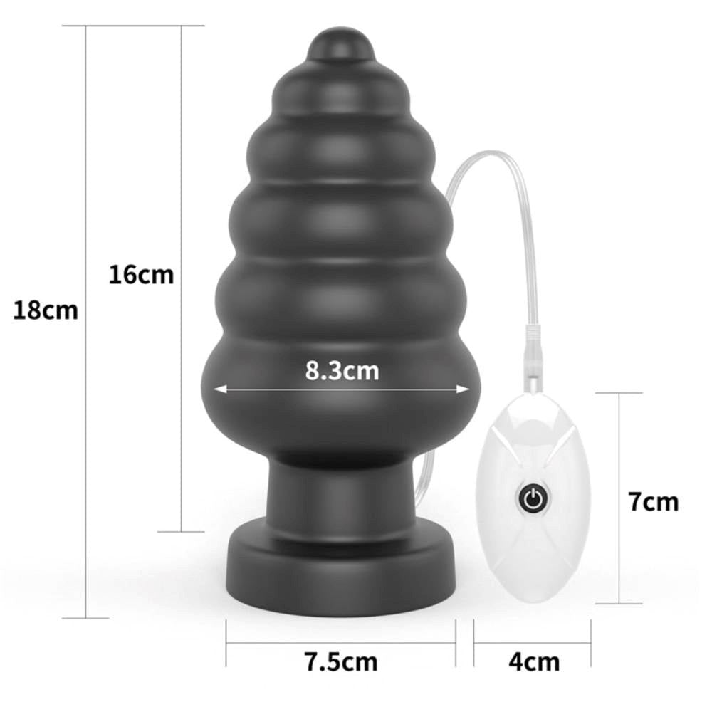 King Sized 7 Inch Vibrating Anal Cracker Butt Plug - Butt Plugs