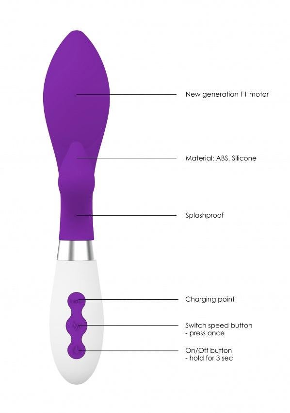 Shots Luna Achelois Rechargeable Silicone Rabbit Vibrator - Rabbit Vibrators