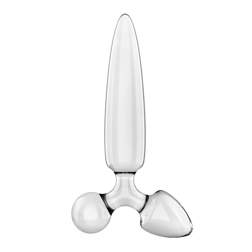 Satisfyer Triple Crystal 1 Glass 3-in-1 Butt Plug - Butt Plugs