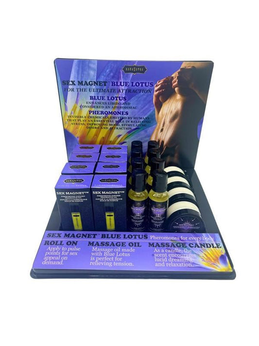 Kama Sutra Sex Magnet Pheromone Fragrance Oil Blue Lotus Prepack Display 20 units