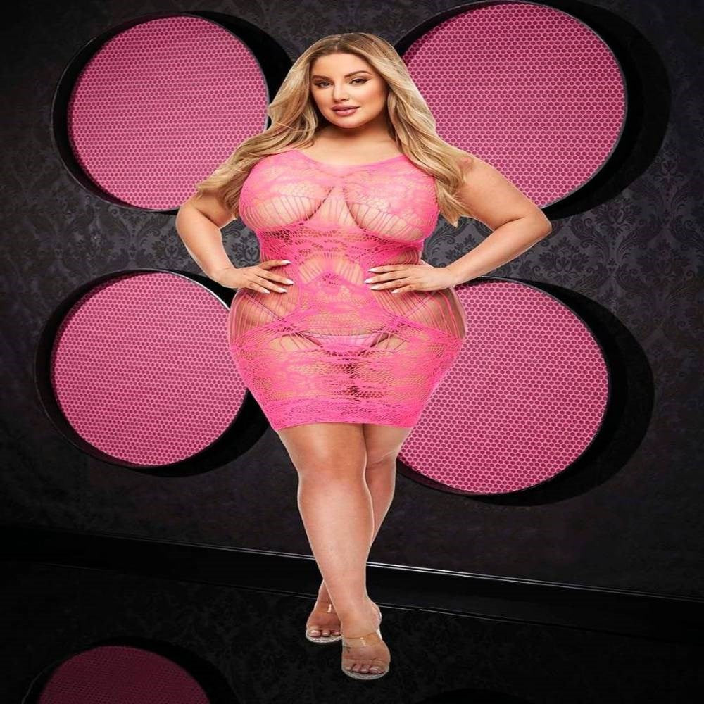 Lapdance Lingerie Lace Cut Out Sexy Mini Dress - Teddies and Bodysuits
