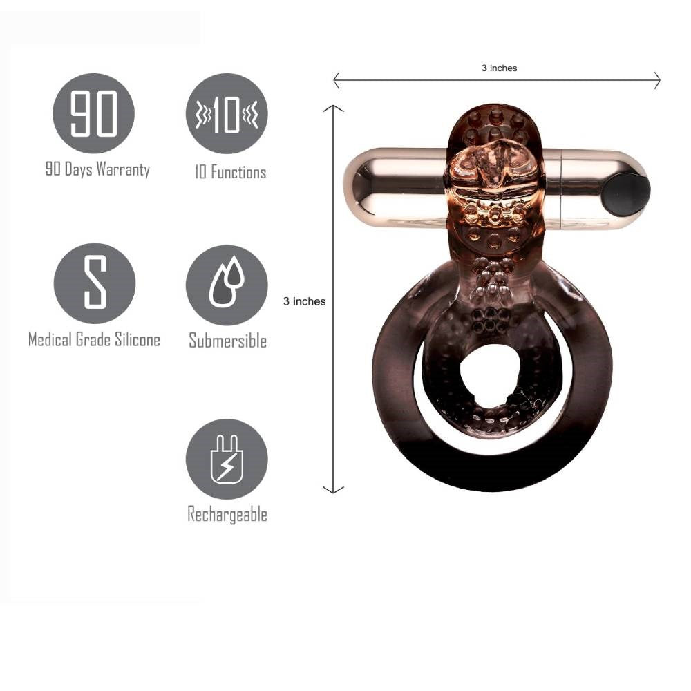 Maia Jayden USB Rechargeable Vibrating Cock & Ball Rings - Vibrating Cock Rings