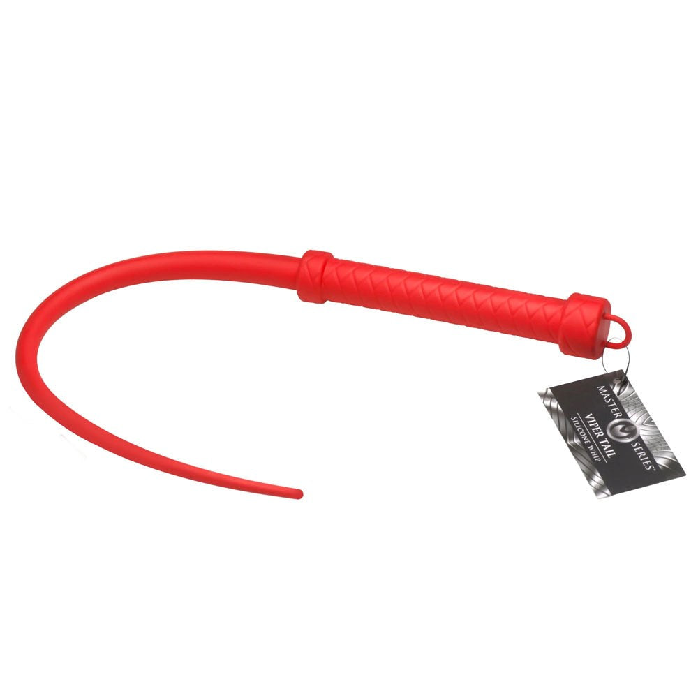 XR Brands Master Series Viper Tail BDSM Play Silicone Whip - Whips And Crops