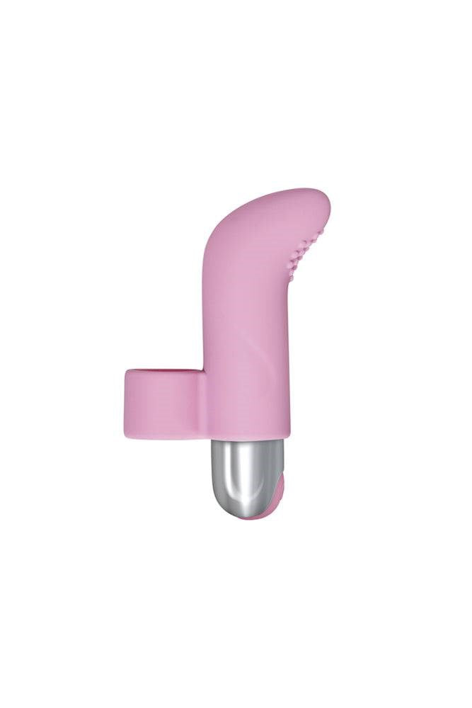 Adam and Eve Silicone USB Rechargeable Finger Vibrator Pink - Finger and Tongue Vibrators