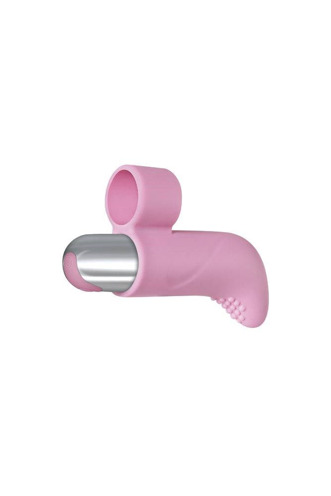 Adam and Eve Silicone USB Rechargeable Finger Vibrator Pink - Finger and Tongue Vibrators