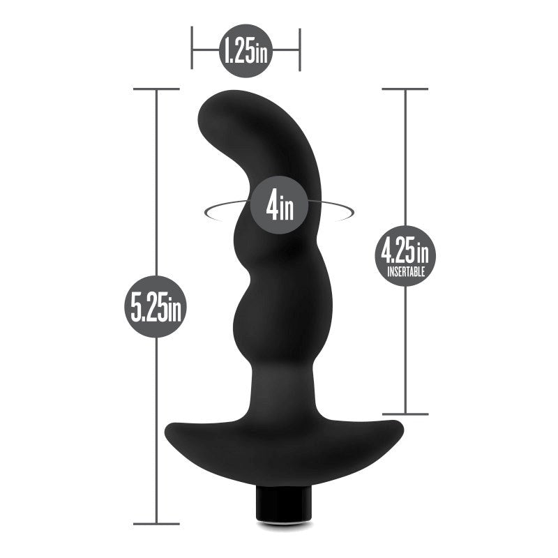 Blush Novelties Anal Adventures Platinum Vibrating Prostate Massager 03 Black - Prostate Toys