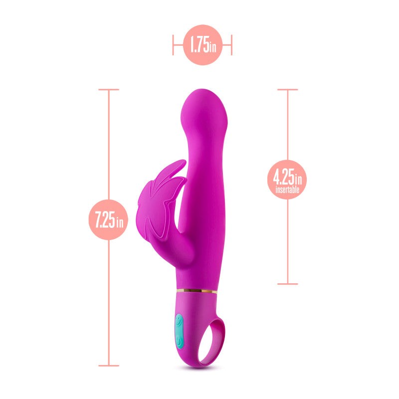 Blush Novelties Aria Naughty AF Butterfly Vibrator Plum - Rabbit Vibrators