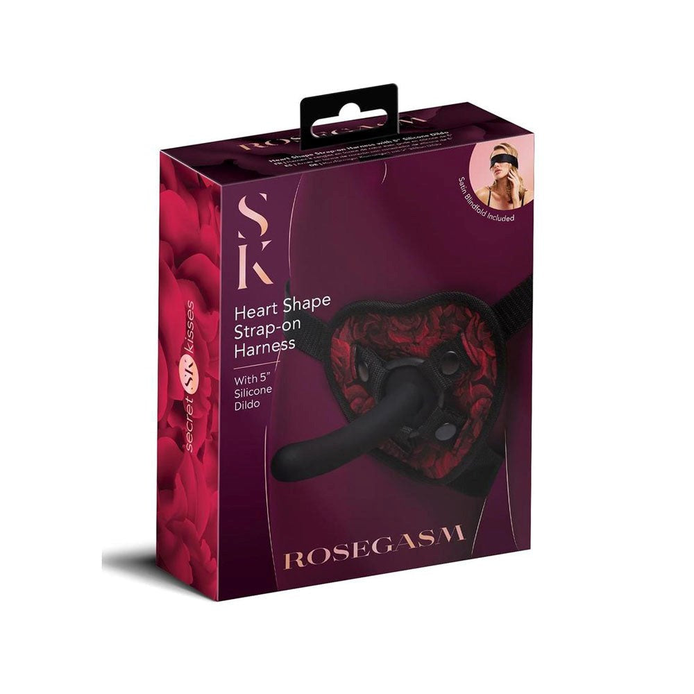 Secret Kisses ROSEGASM Heart Shaped Strap On Harness - Strap On Sextoys
