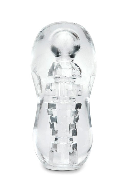 Zolo Gripz Spinner Squeezable Adjustable Male Stroker Clear - Masturbators and Strokers