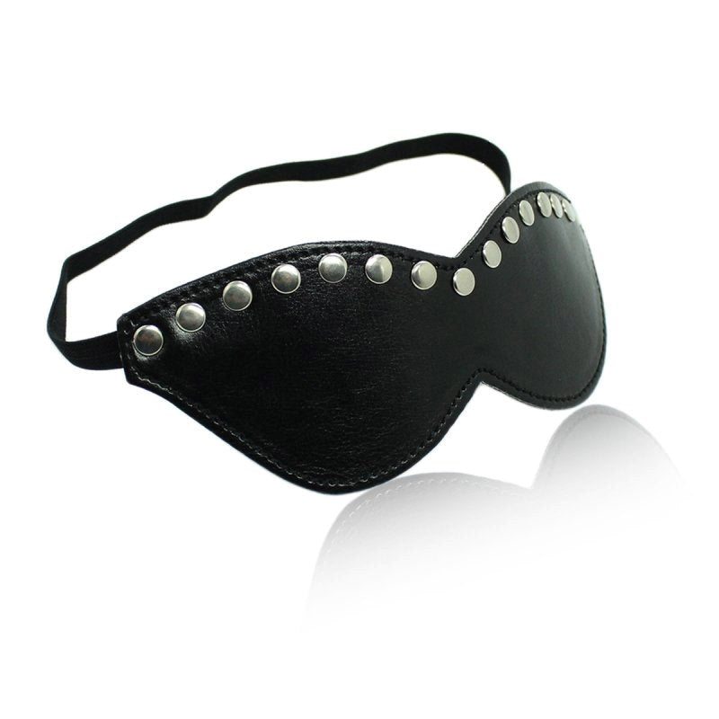Black Leather Blindfold Mask by BDStyle - Blindfolds And Masks