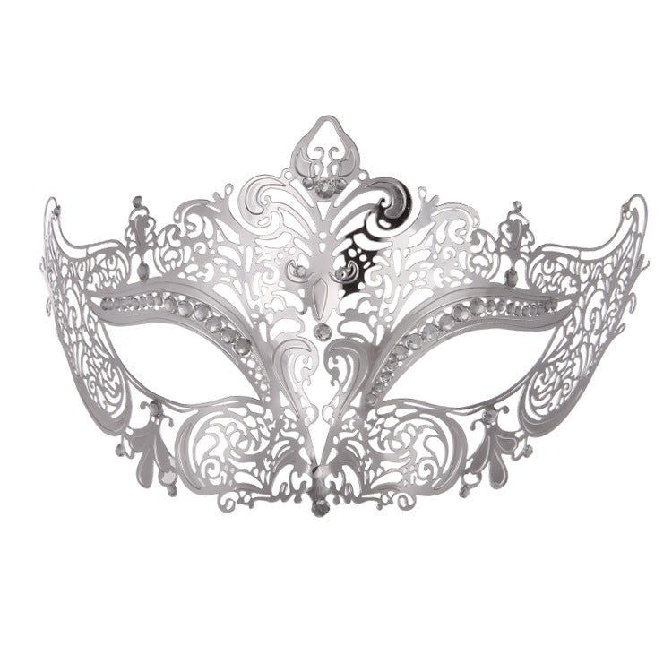 BDStyle Silver Diamante Metal Mask - Blindfolds And Masks