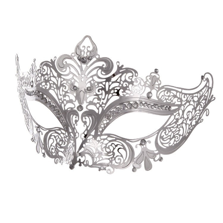 BDStyle Silver Diamante Metal Mask - Blindfolds And Masks