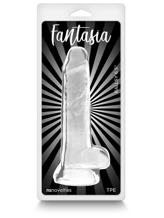 NS Novelties Fantasia Ballsy 6.5 Inch Dildo Clear
