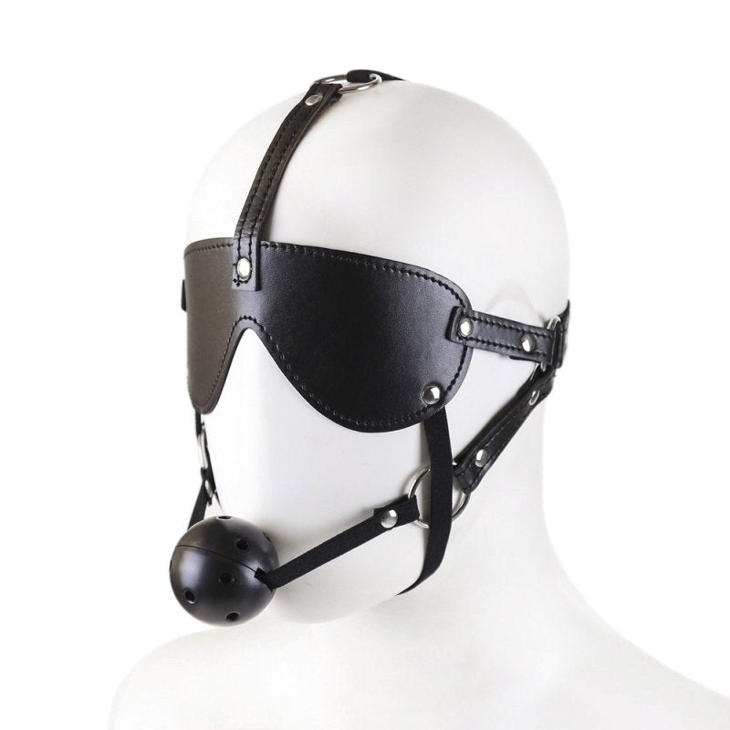 BDStyle Blindfold With Breathable Ball Gag - Blindfolds And Masks