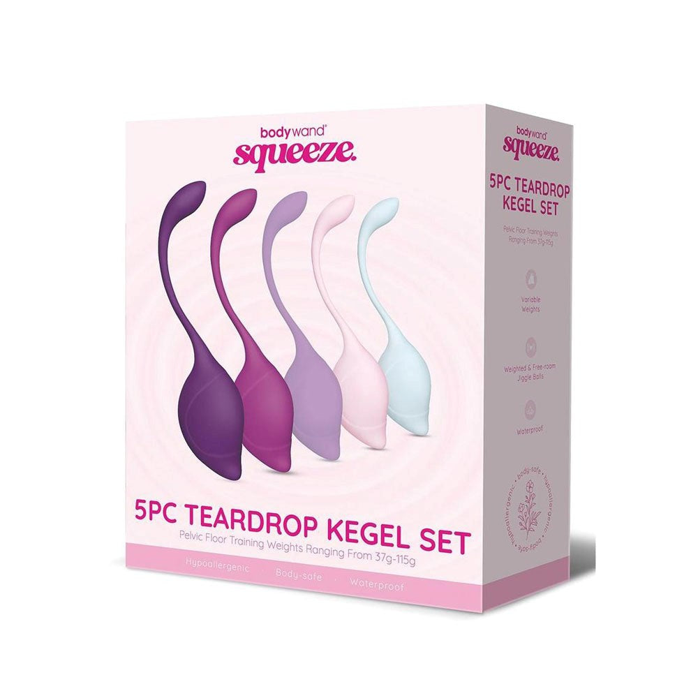 Bodywand Squeeze 5 Piece Teardrop Weighted Kegel Exerciser Set - Love Eggs and Kegel Exercisers