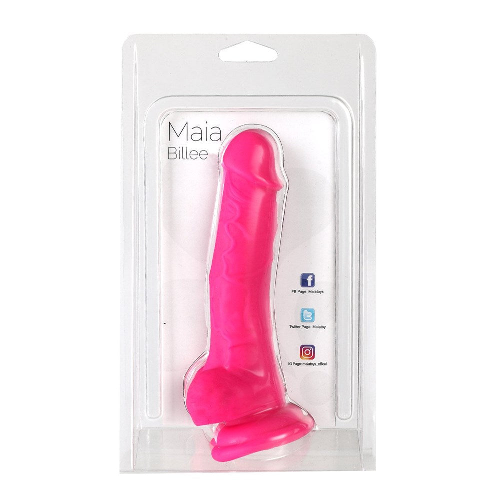Maia Billee Realistic Silicone Dong Pink 20.3cm - Realistic Dildos
