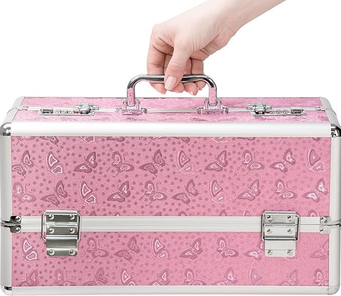 BMS Factory Lockable Large Vibrator Case Pink - Vibrator Accessories