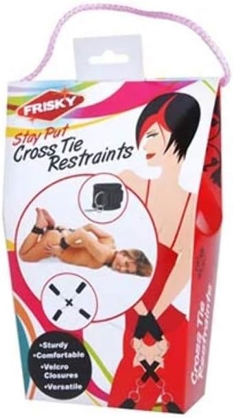 Frisky Stay Put Cross BDSM Play Tie Restraints by XR Brands - Cuffs And Restraints