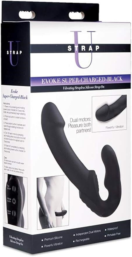 Strap U Evoke Rechargeable Vibrating Silicone Strapless Strap On Sex Toy - Strap On Sextoys
