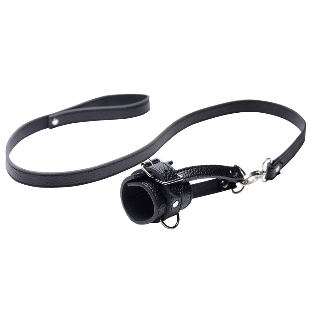 Strict Adjustable Ball Stretcher With Leash - Ball and Cock Toys