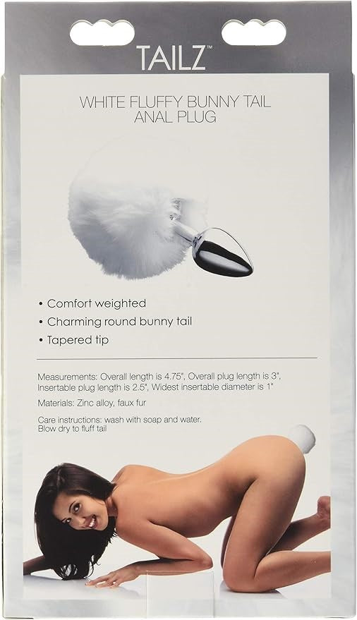 Tailz Seme Flexible White Bunny Tail Anal Plug - Butt Plugs