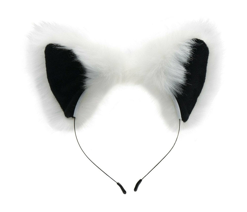 Tailz White Fox Tail Anal Plug and Ears Set - Butt Plugs