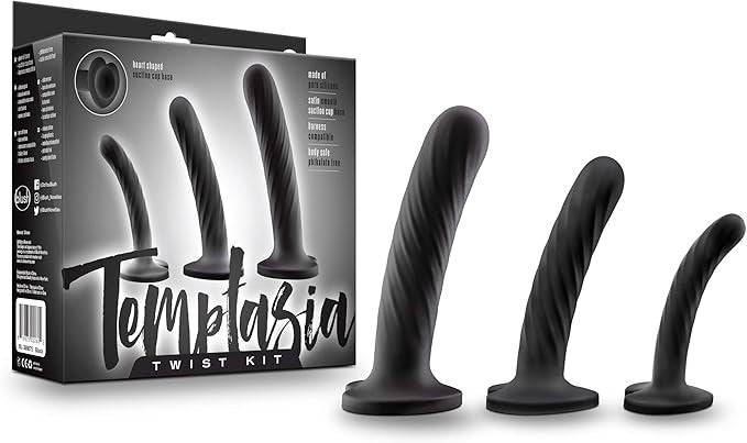 Temptasia Twist Silicone Dildo Kit Set of Three - Realistic Dildos
