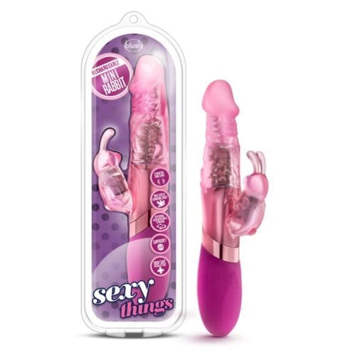 Blush Novelties Sexy Things Rechargeable Mini Rabbit Vibrator Pink - Rabbit Vibrators