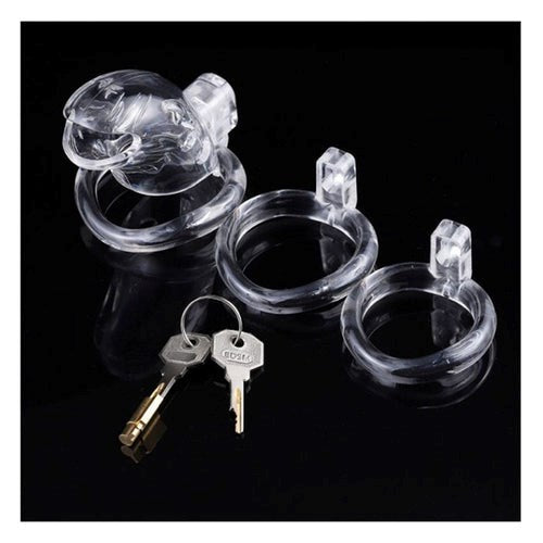 Brutus Shark Male Chastity Cage Clear - Male Chastity